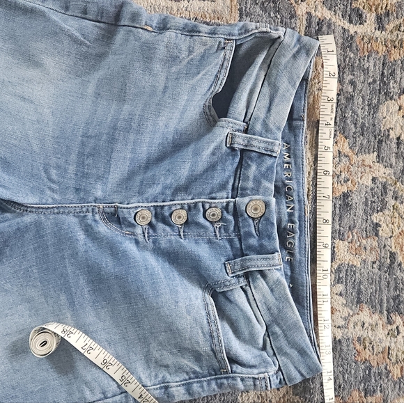 American Eagle Curvy Button fly Split Hem Skinny Jeans - Picture 6 of 7